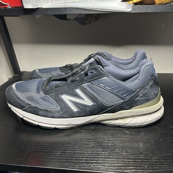New Balance 990v5 Shoes Mens Size 16 2A Navy Blue Made In USA Sneakers M990NV5 - Picture 3 of 15